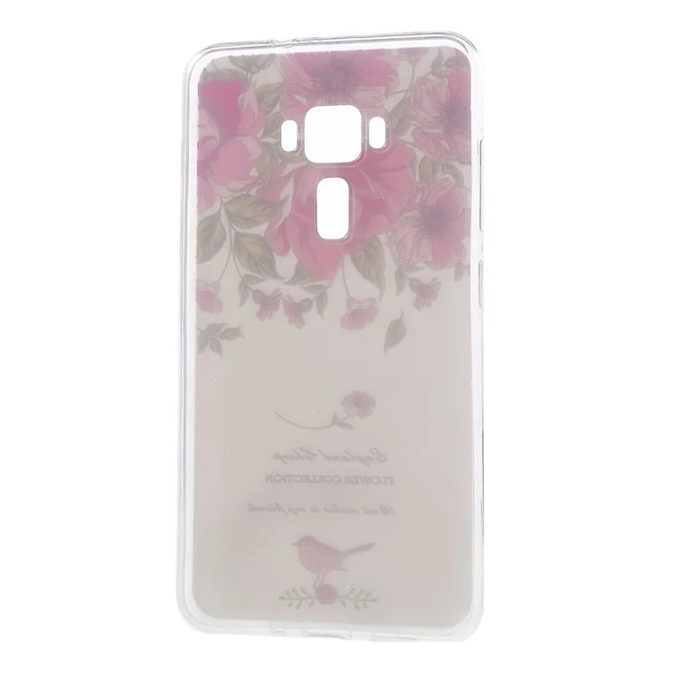 Softlyfit Embossed Pattern TPU Soft Case for ASUS ZenFone 3 ZE552KL - Blooming Flowers