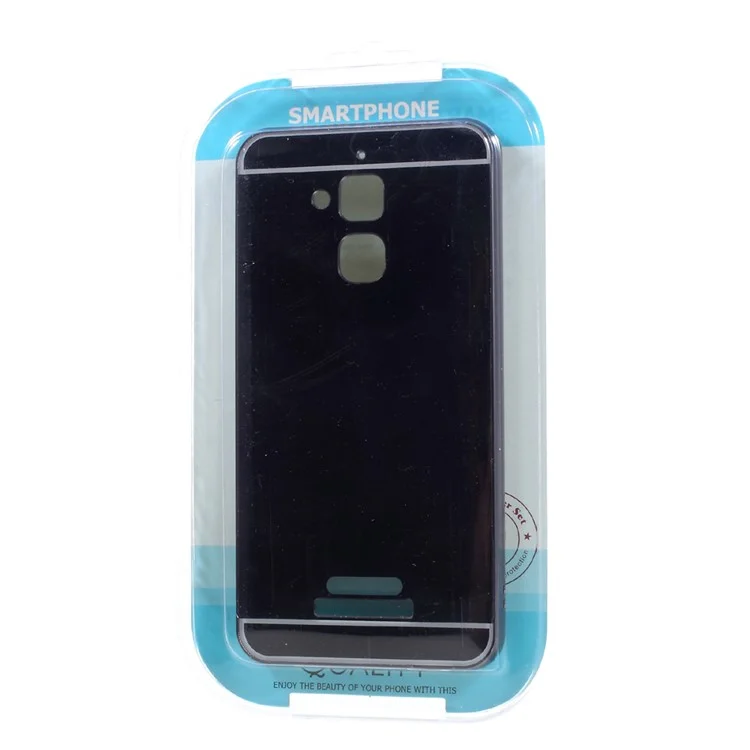 2-in-1 Slide-in Metal Frame Plastic Hard Case for Asus Zenfone 3 Max ZC520TL - Black