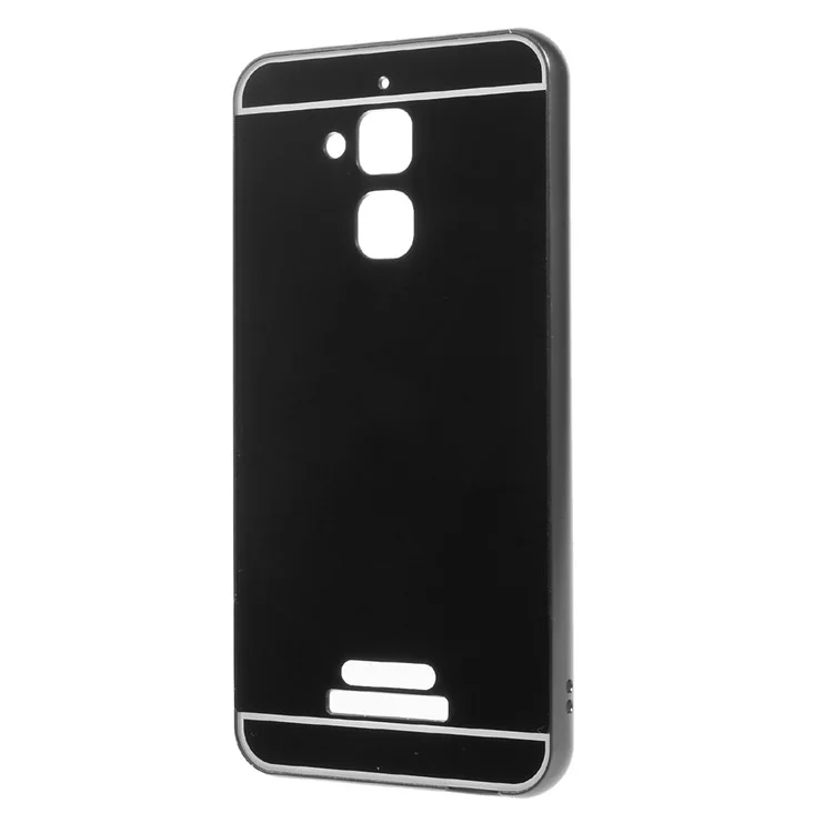 2-in-1 Slide-in Metal Frame Plastic Hard Case for Asus Zenfone 3 Max ZC520TL - Black