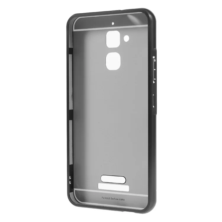 2-in-1 Slide-in Metal Frame Plastic Hard Case for Asus Zenfone 3 Max ZC520TL - Black