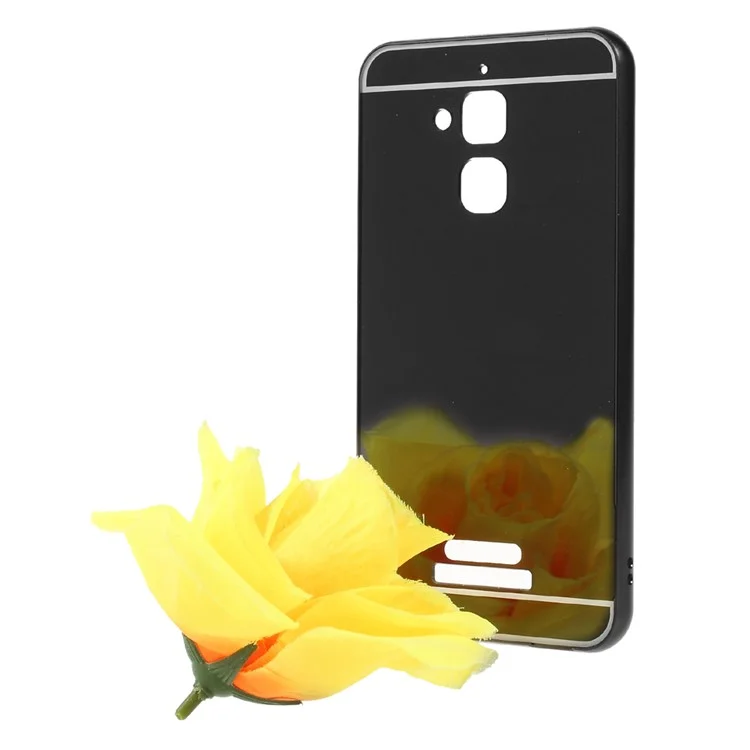 2-in-1 Slide-in Metal Frame Plastic Hard Case for Asus Zenfone 3 Max ZC520TL - Black