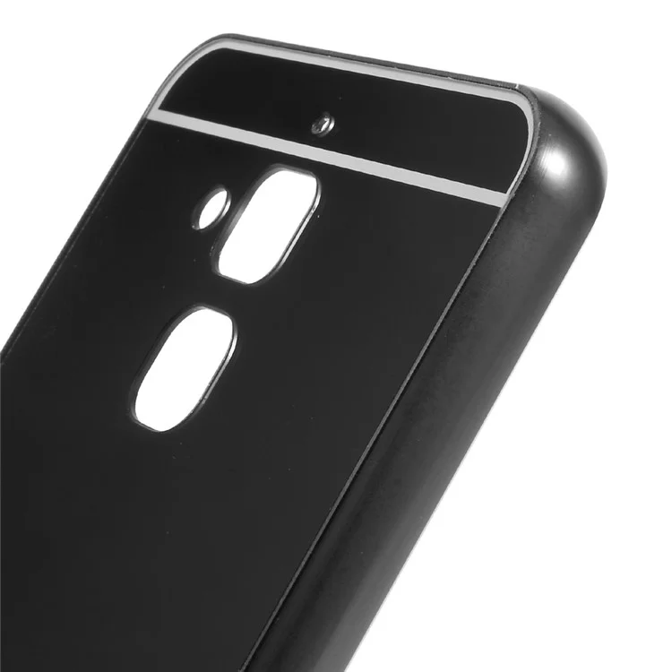 2-in-1 Slide-in Metal Frame Plastic Hard Case for Asus Zenfone 3 Max ZC520TL - Black