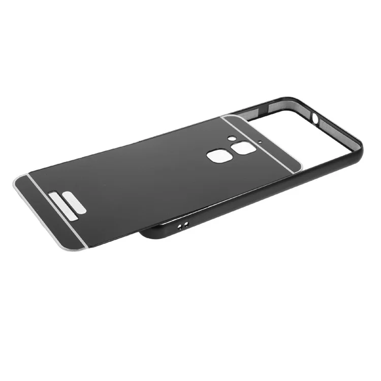 2-in-1 Slide-in Metal Frame Plastic Hard Case for Asus Zenfone 3 Max ZC520TL - Black