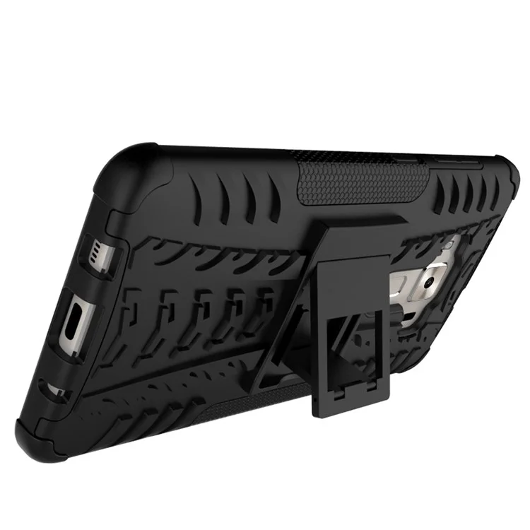 Anti-slip PC + TPU Hybrid Case with Kickstand for Asus Zenfone 3 Deluxe ZS570KL - Black
