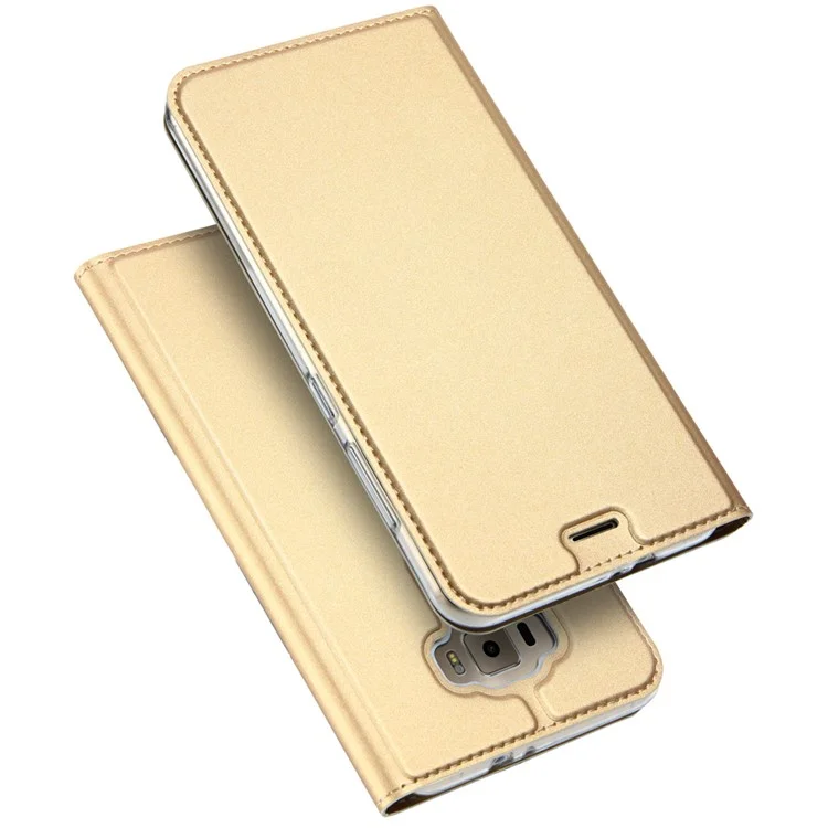 DUX DUCIS Skin Pro Series Leather Folio Phone Case for Asus Zenfone 3 ZE552KL - Gold