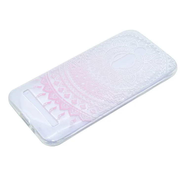For Asus Zenfone Go ZB500KL Pattern Printing TPU Gel Back Shell Case - Mandala Pattern