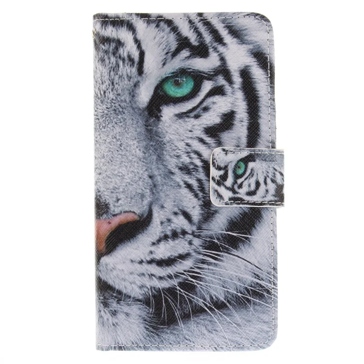 Pattern Printing Wallet Leather Stand Mobile Case for Asus Zenfone 3 ZE520KL - Tiger