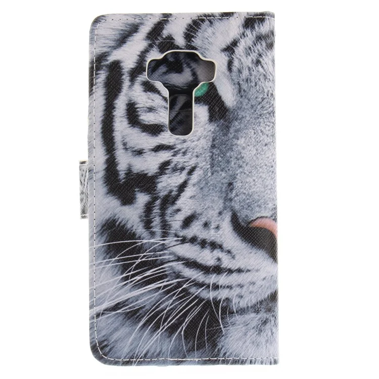 Pattern Printing Wallet Leather Stand Mobile Case for Asus Zenfone 3 ZE520KL - Tiger