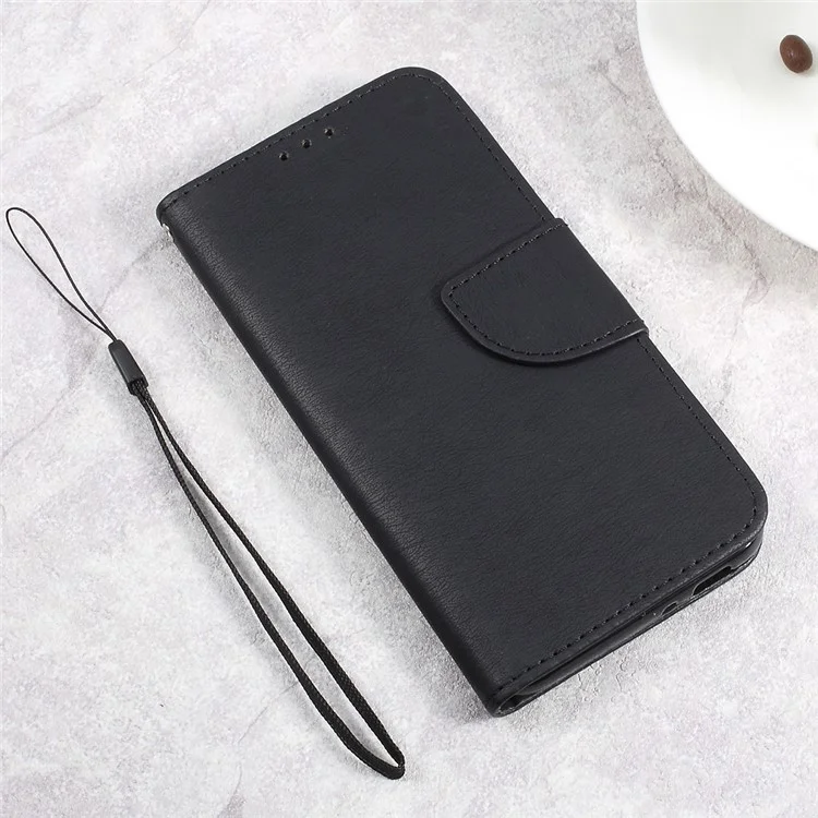 Pebble Grain Wallet Stand Leather Cell Phone Case for Asus Zenfone 3 Max ZC520TL - Black