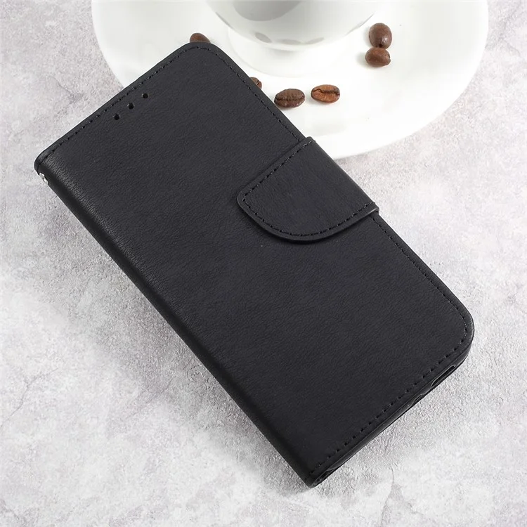 Pebble Grain Wallet Stand Leather Cell Phone Case for Asus Zenfone 3 Max ZC520TL - Black