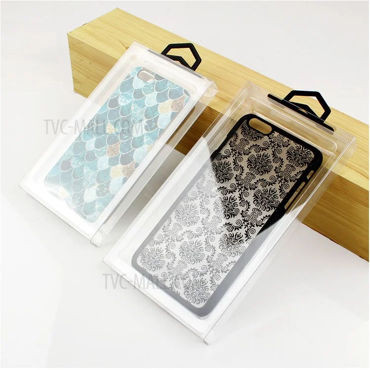 50Pcs/Lot KJ-666 Clear PVC Retail Package Box for iPhone 7 Cases, Outer Size: 166 x 94 x 20mm