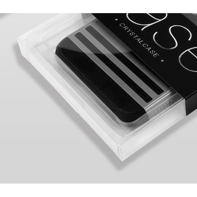 50pcs/lotto KJ-666 Paccheggio PVC Personalizzabile Boxaging Per Iphone 7 Plus Case, Dimensioni: 187 x 105 x 15,5 mm - Nero