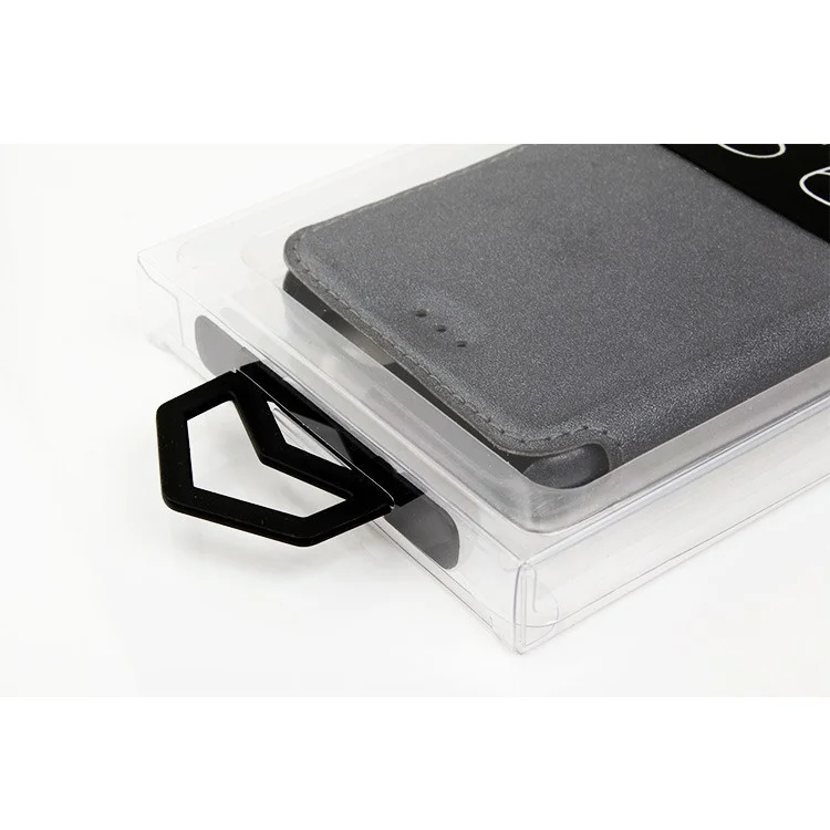 50pcs/lotto KJ-666 Paccheggio PVC Personalizzabile Boxaging Per Iphone 7 Plus Case, Dimensioni: 187 x 105 x 15,5 mm - Nero