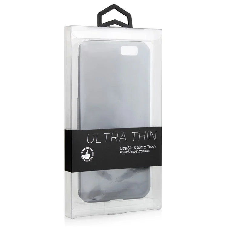 50pcs/lotto KJ-666 Paccheggio PVC Personalizzabile Boxaging Per Iphone 7 Plus Case, Dimensioni: 187 x 105 x 15,5 mm - Nero