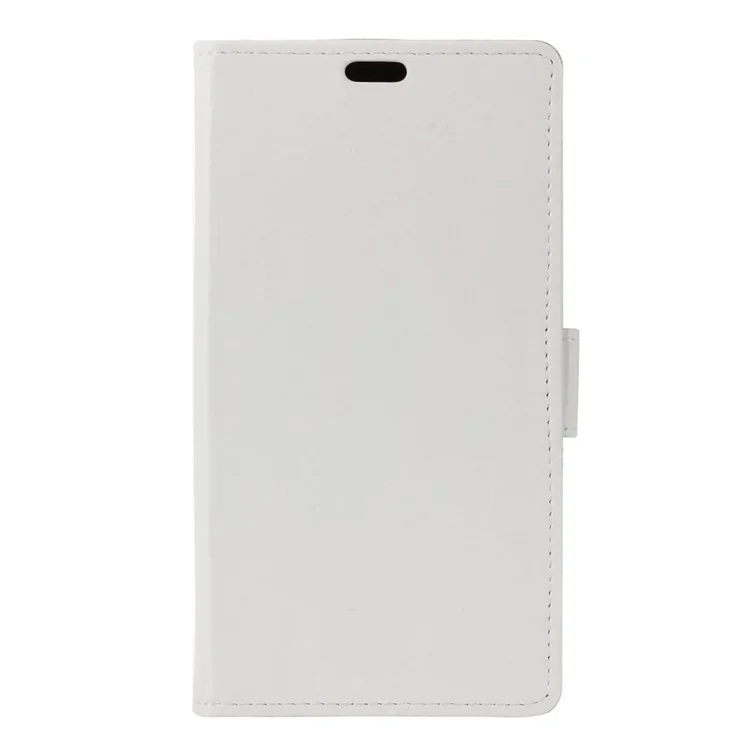Crazy Horse Leather Wallet Phone Case for Asus Zenfone Go ZB552KL - White