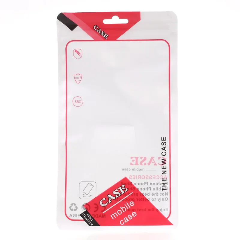 100Pcs/Lot Zip Lock Retail Package Bags for iPhone Samsung HTC Sony Etc. Cases, Size: 18.5 x 10.5cm - Red