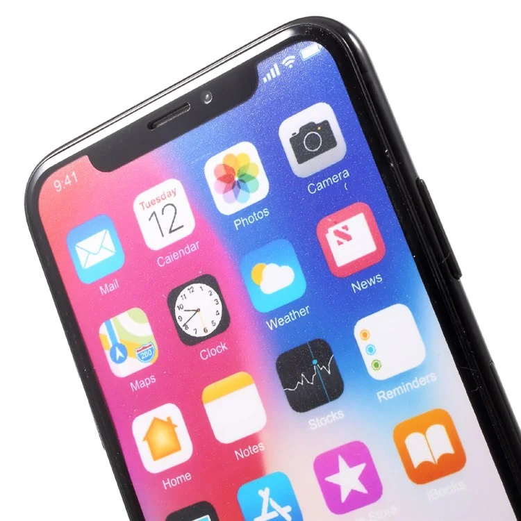 1:1 Scale Dummy Display Phone Non-real Replica Model for iPhone X - Colorful Screen / Black