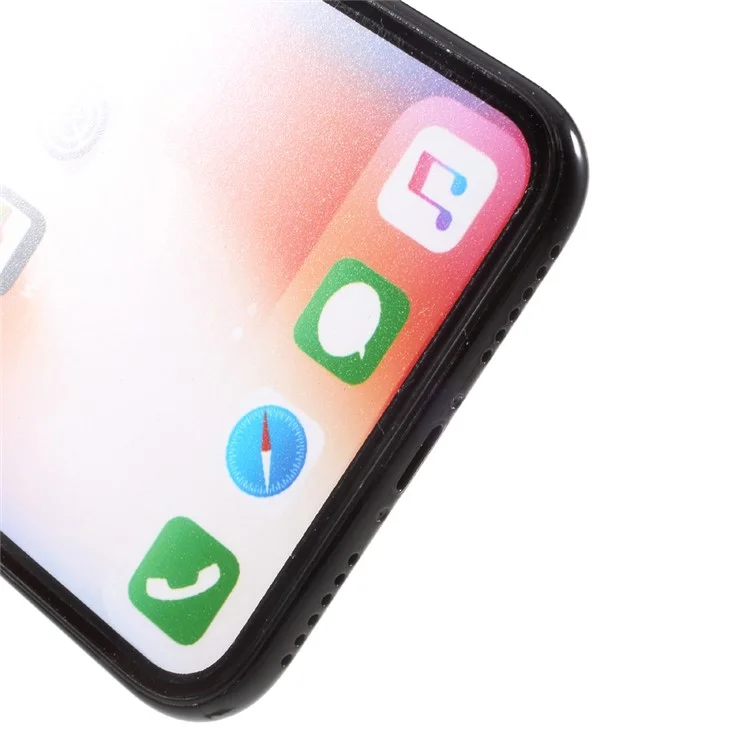 1:1 Scale Dummy Display Phone Non-real Replica Model for iPhone X - Colorful Screen / Black