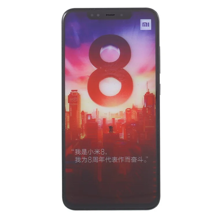 Colored Screen Fake Dummy Phone Replica Model for Xiaomi Mi 8 (6.21-inch) - Black