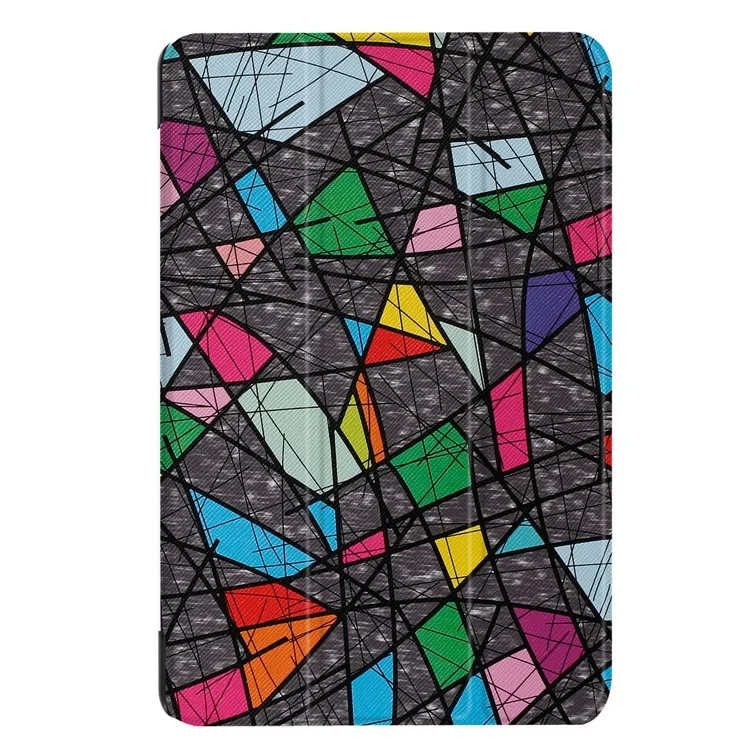 Patterned Leather Tri-fold Stand Case for Acer Iconia One 10 B3-A30 - Geometric Pattern and Lines
