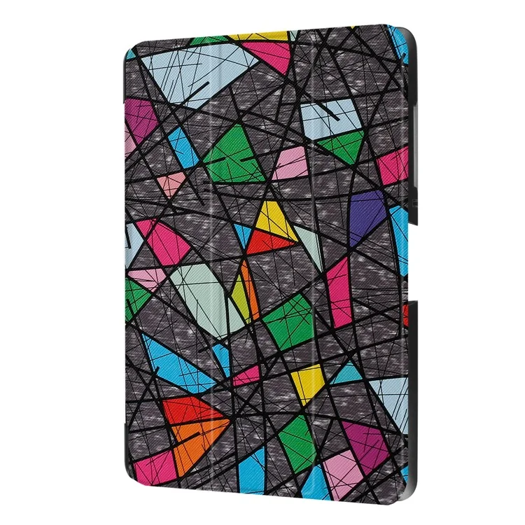 Patterned Leather Tri-fold Stand Case for Acer Iconia One 10 B3-A30 - Geometric Pattern and Lines
