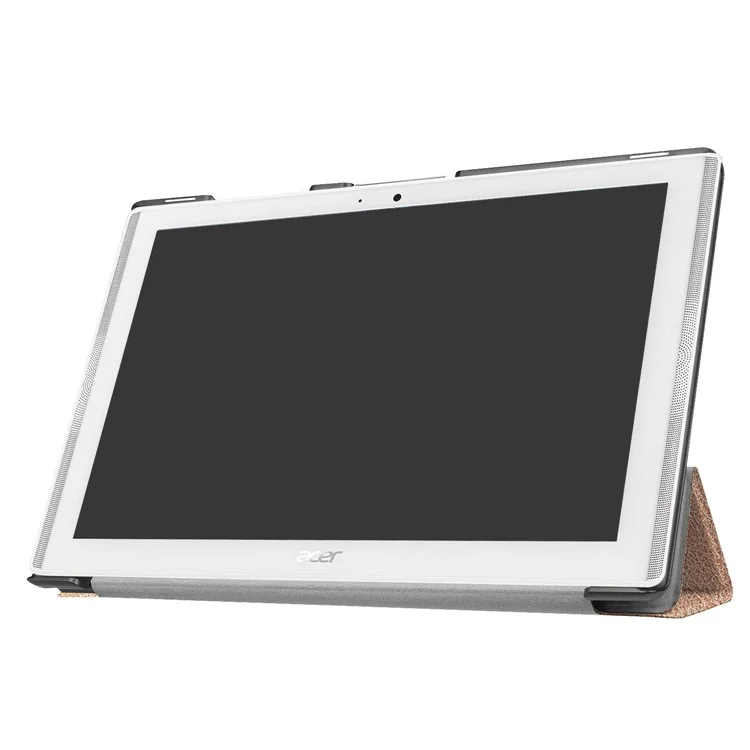 For Acer Iconia One 10 B3-A40 Tri-fold Leather Stand Case - Gold