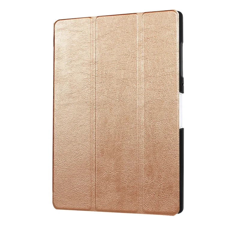 For Acer Iconia One 10 B3-A40 Tri-fold Leather Stand Case - Gold