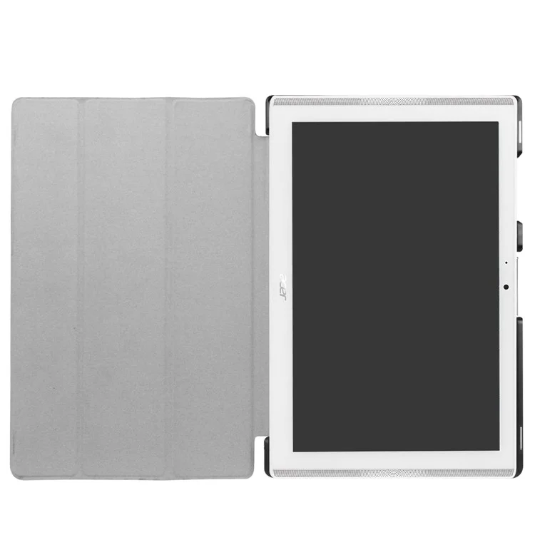 For Acer Iconia One 10 B3-A40 Tri-fold Leather Stand Case - Gold