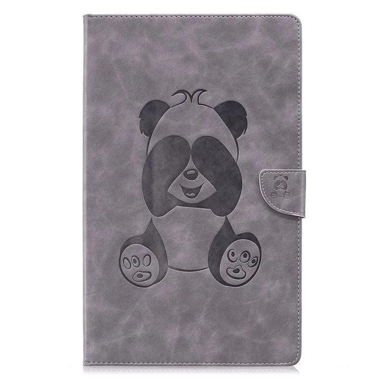 Imprint Panda Wallet Stand Leather Case for Amazon Fire HD 10 2017 / 2016 - Grey