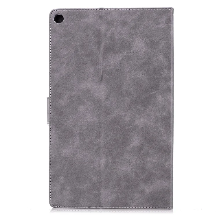 Imprint Panda Wallet Stand Leather Case for Amazon Fire HD 10 2017 / 2016 - Grey