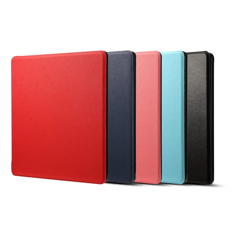 Cross Texture Leather Flip Case for Amazon All-New Kindle Oasis 7-inch (2017) - Black
