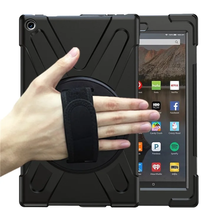[X-Shape] PC + Silikon Combo Tablet Hülle für Amazon Fire HD 10 (2018) / (2017) - Schwarz