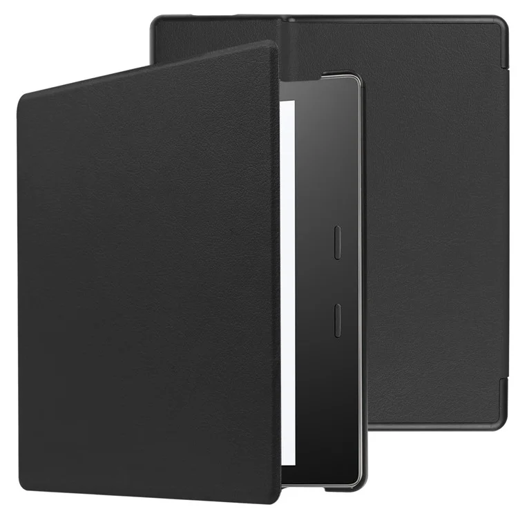 Für Amazon Kindle Oasis 2019 Schutzhülle mit automatischer Aufweck-/Schlaffunktion, PU-Leder-Smart-Tablet-Hülle mit Ständer - Schwarz