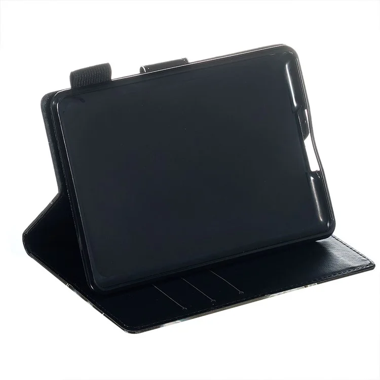 Muster-Druckaufbereitung PU-Leder Tablet-Hülle [Geldbörse Stand] mit Stylus-Schlaufe für Amazon Kindle Paperwhite 4 (2018) / Kindle Paperwhite 3/2/1 (2015) - Leuchtende Katzengesicht