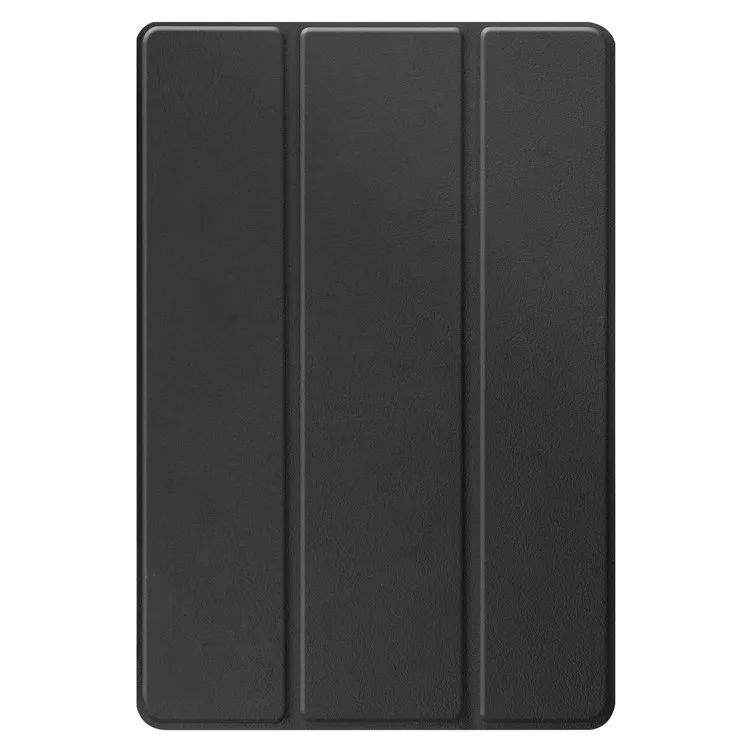 Litch Skin PU Leather Tri-fold Stand Tablet Cover for Amazon Fire HD 10 (2021) - Black