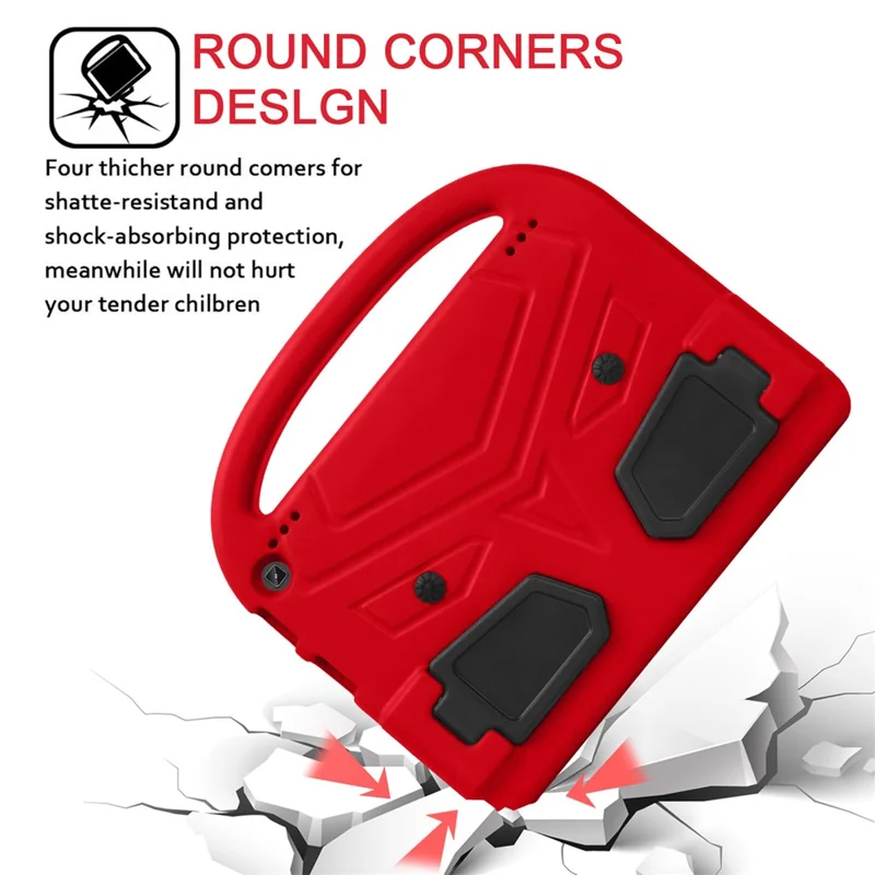 Couverture de Kickstand en Mousse Eva Foam Super Protection, Conception Mignonne Légère. - Rouge