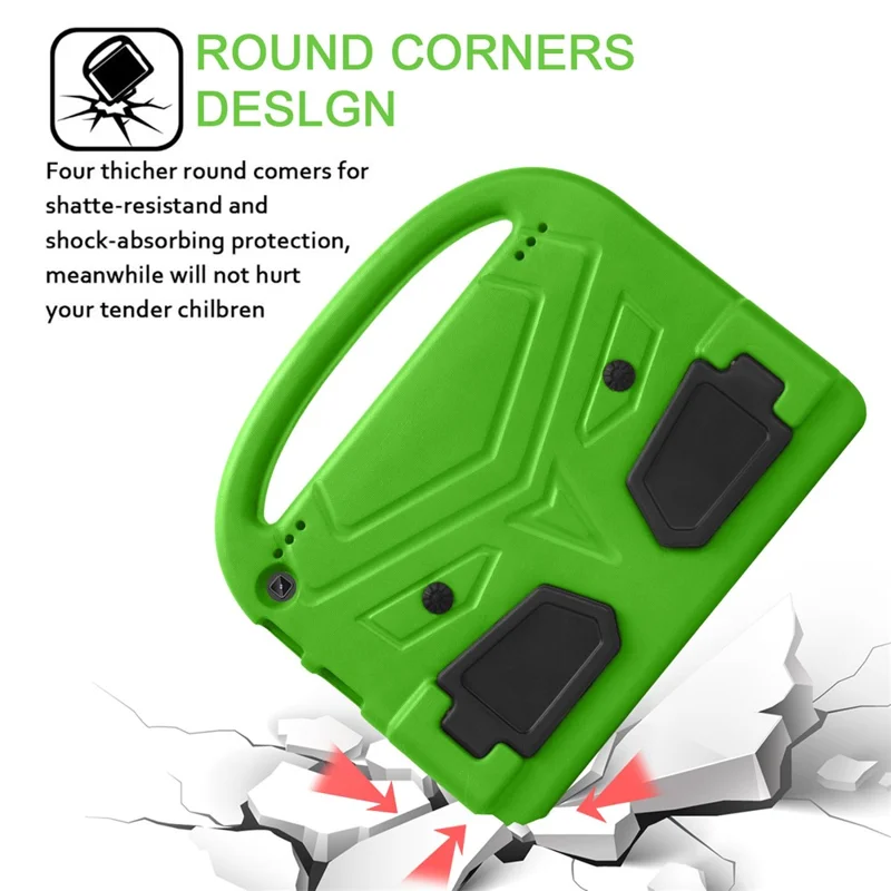 Lightweight Cute Sparrow Design de Choque de Choque EVA Super Protection Kickstand Cover Para Amazon Fire HD 10 (2021) - Verde