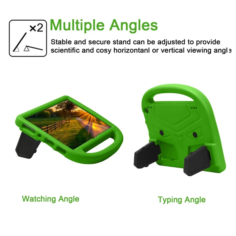 Lightweight Cute Sparrow Design de Choque de Choque EVA Super Protection Kickstand Cover Para Amazon Fire HD 10 (2021) - Verde