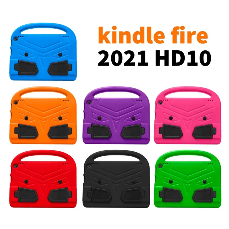 Lightweight Cute Sparrow Design de Choque de Choque EVA Super Protection Kickstand Cover Para Amazon Fire HD 10 (2021) - Verde