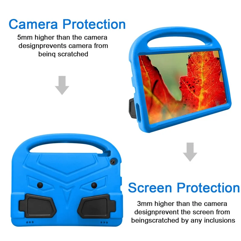 Sparrow Design Kids Tablet Washable Protector with Handle Kickstand EVA Foam Cover for Amazon Kindle Fire HD 10 (2017) / (2019) / (2020) - Blue