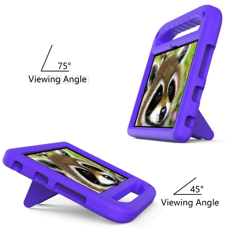 Anti-drop EVA-Tablet-Schutzhülle mit Ständer und Handgriff-Design für Amazon Fire HD 8 (2020)/Fire HD 8 Plus (2020) - Lila