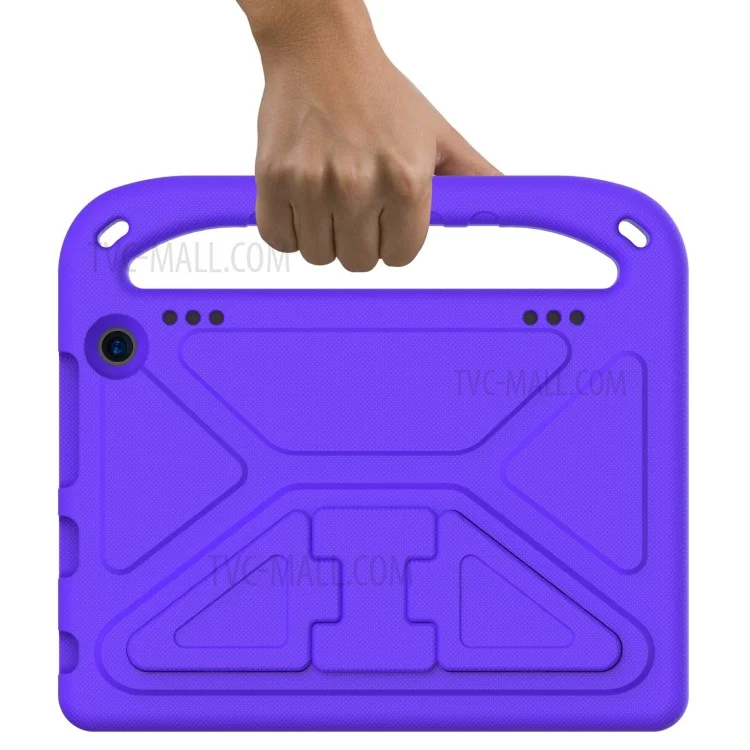 Anti-drop EVA-Tablet-Schutzhülle mit Ständer und Handgriff-Design für Amazon Fire HD 8 (2020)/Fire HD 8 Plus (2020) - Lila