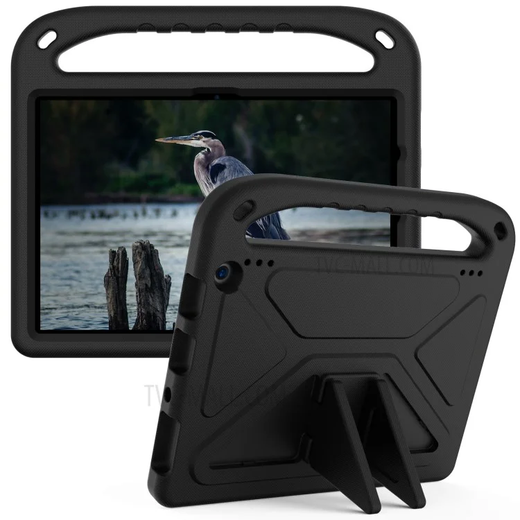 Handle Kickstand Design Hard EVA Tablet Case Cover for Amazon Fire HD 10 (2021) - Black