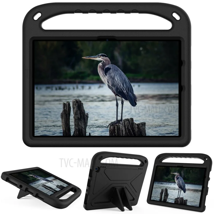 Handle Kickstand Design Hard EVA Tablet Case Cover for Amazon Fire HD 10 (2021) - Black