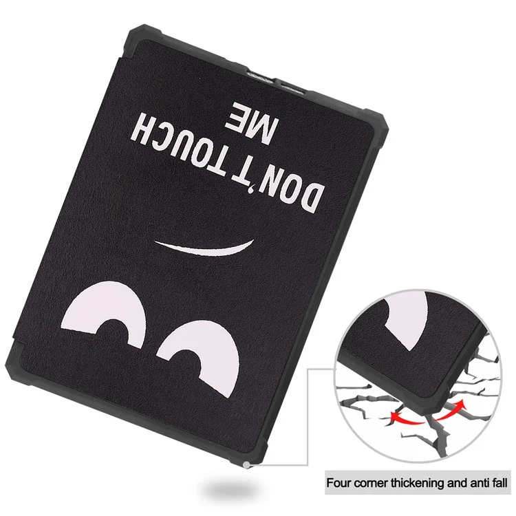 Capa Protetora de Couro PU com Impressão de Padrão e Função de Despertar/Dormir Automática para Amazon Kindle Paperwhite 5 (2021) - Não Me Toque