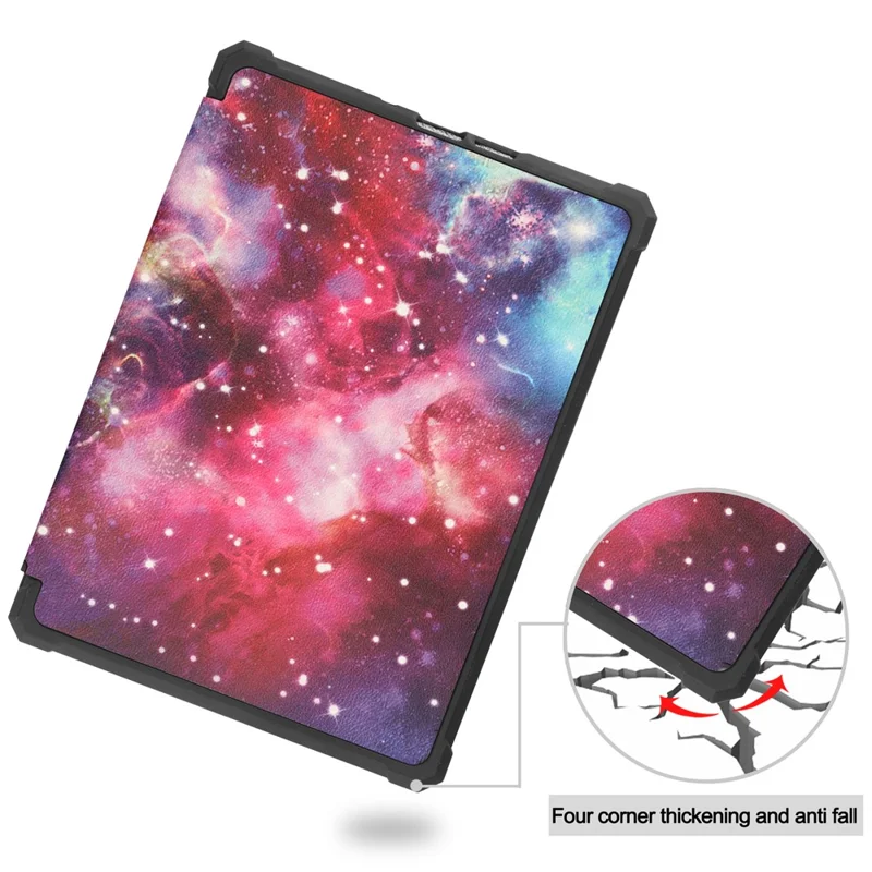 Pattern Printing PU Leather Shockproof Shell Smart Cover with Auto Wake / Sleep for Amazon Kindle Paperwhite 5 (2021) - Nebula