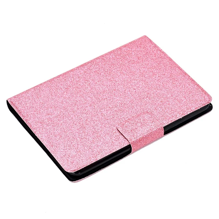 Glitzernder Pulver PU Leder Schockdichte Folio Stand Cover Protektor Mit Kartenschlitzen Für Amazon Kindle Paperwhite 5 (2021) - Rosa