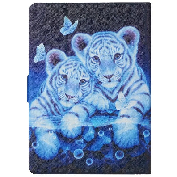 Pattern Printing Card Slots PU Leather Case Stand Cover for Amazon Kindle Paperwhite 5 (2021) - Leopard