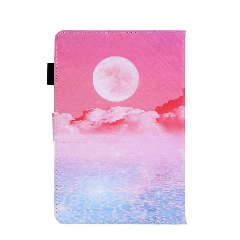 Foldable Stand Card Slots Design Pattern Printing Full Protection Leather Case Cover for Amazon Kindle Paperwhite 5 (2021) - Moon