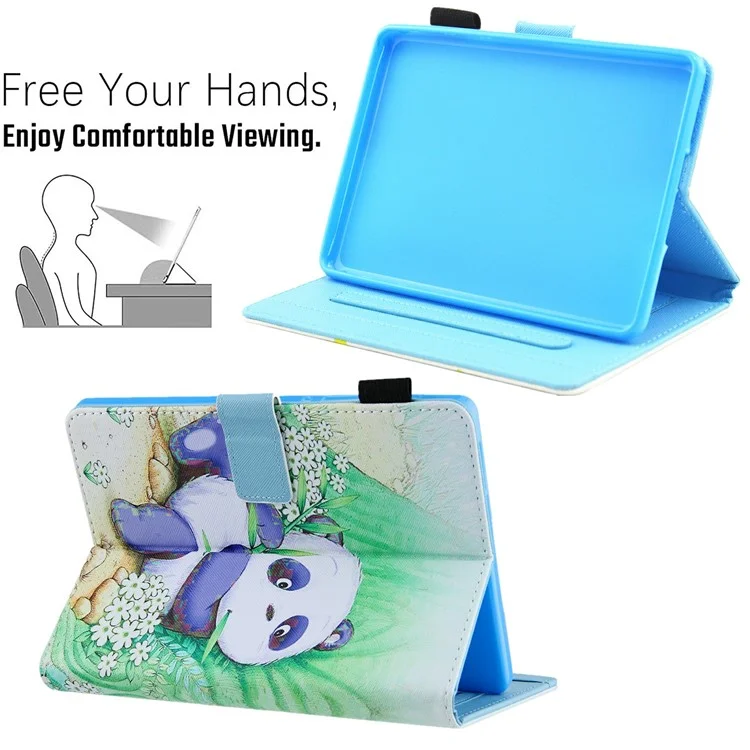 Pattern Printing Stand Card Holder PU Leather Case Cover with Auto Wake/Sleep for Amazon Kindle Paperwhite 5 (2021) - Cute Panda